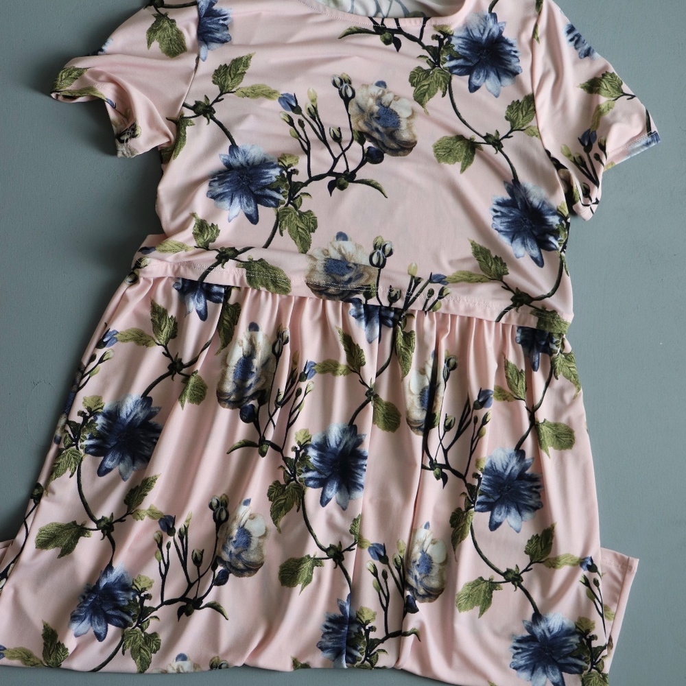 Women's M Pink Floral Dress - Les Amis